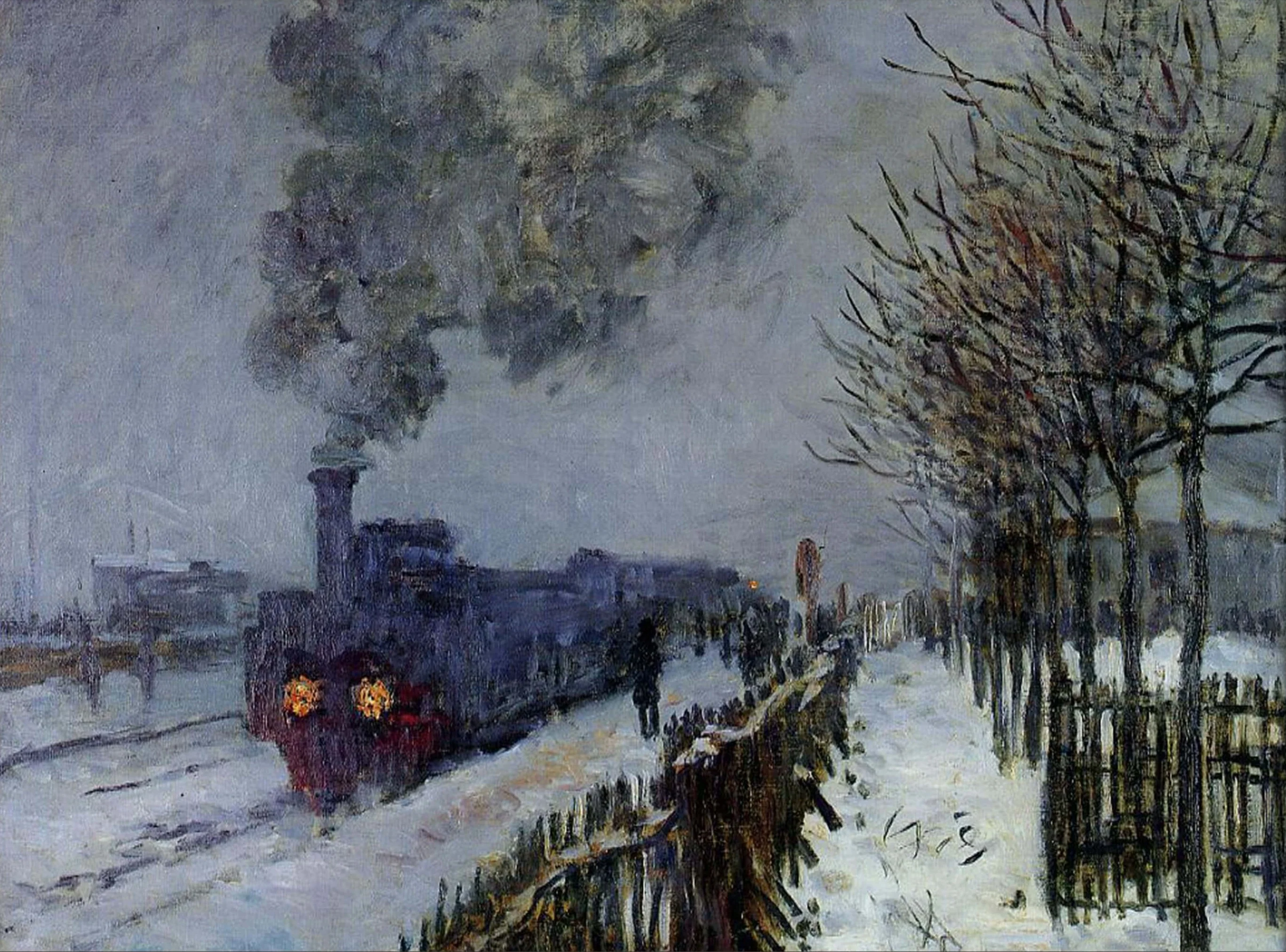 Der Zug im Schnee - Claude Monet - Image 3