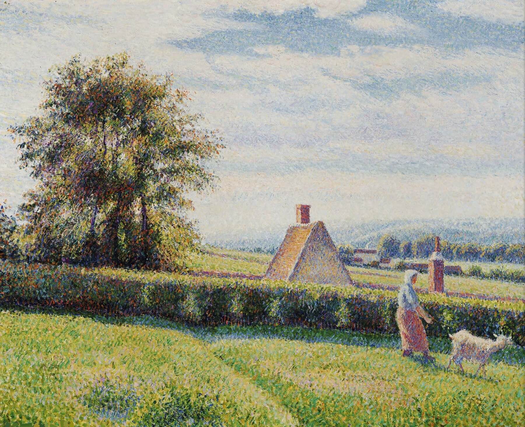 Frau und Ziege in Éragny – Camille Pissarro - Image 3