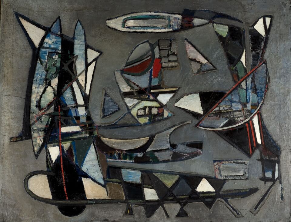 Komposition auf grauem Hintergrund – Nicolas de Staël - Image 3